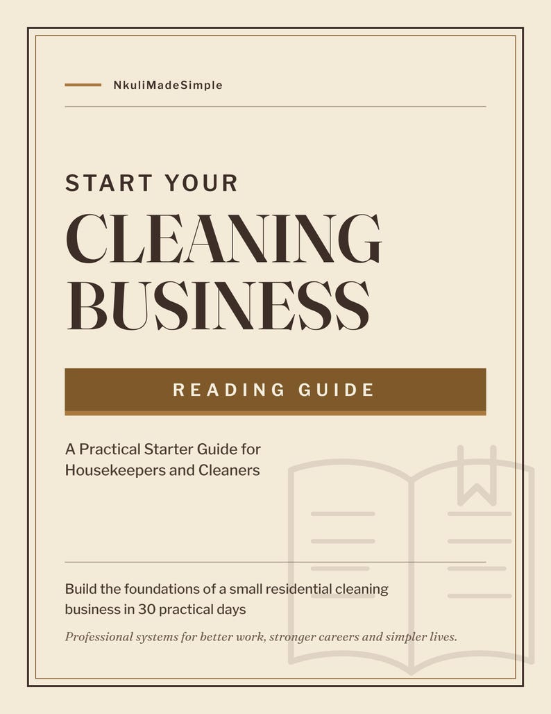 Cover of the Start Your Cleaning Business Reading Guide